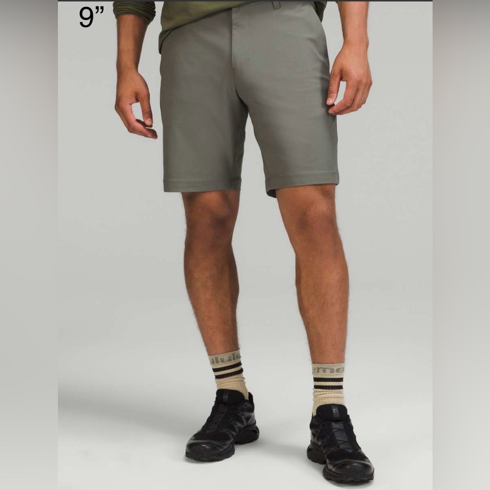 🆕Lululemon🍋 Commission Classic-Fit Short 9" Color Grey Sage Sz 32